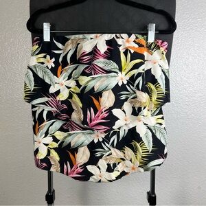 Kona Sol Women’s Floral Black Swimsuit Top Size M